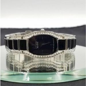 Citizen Eco-Drive Ladies Watch With Rhinestones & Black Enamel